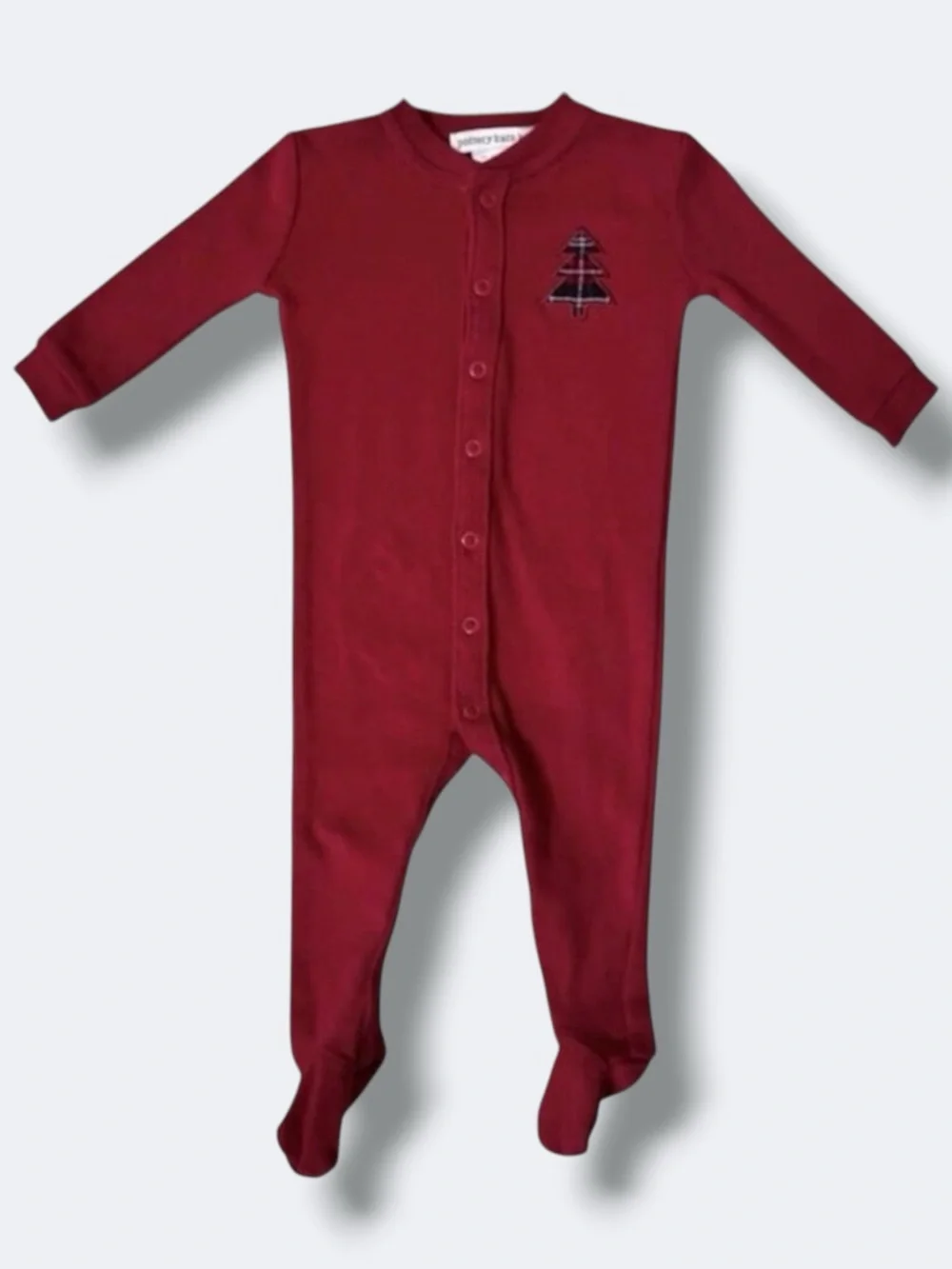 Pottery Barn Sleeper 3-6M Red My First Christmas One Piece Footed Holiday